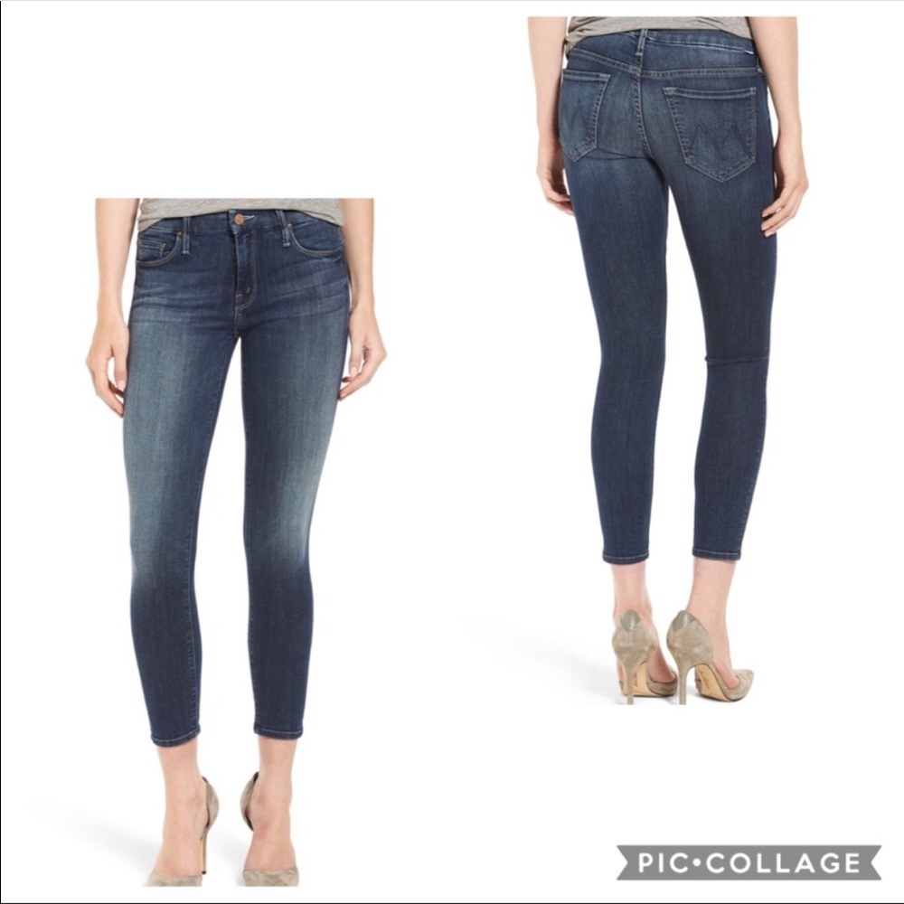 MOTHER Women's Skinny Jeans in Dark Blue